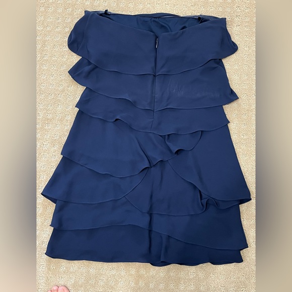 MaxAzria Blue Navy Ruffled Dress - Picture 3 of 3